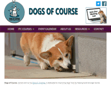 Tablet Screenshot of dogsofcourse.com